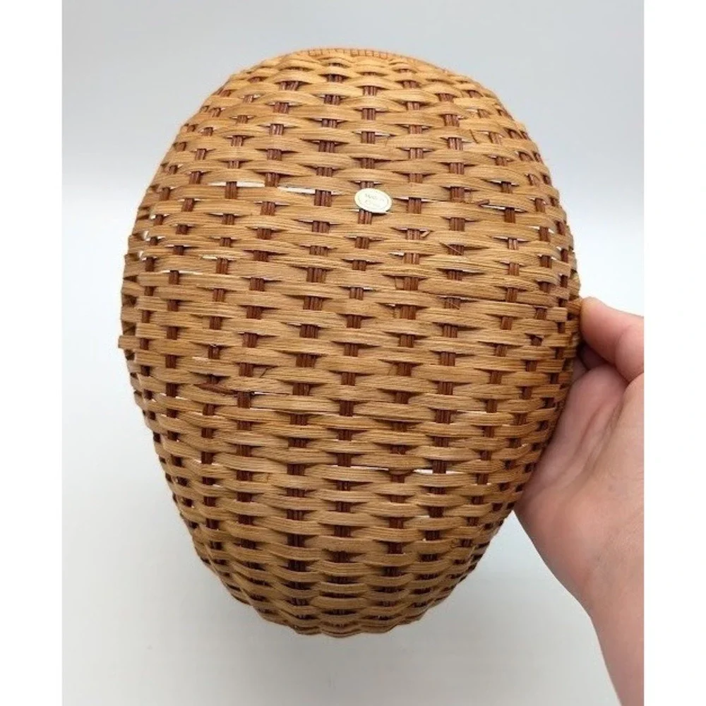 Vintage Woven Wicker Rattan Duck Basket 8x7x6 Catchall Keys Boho Farmhouse Cabin